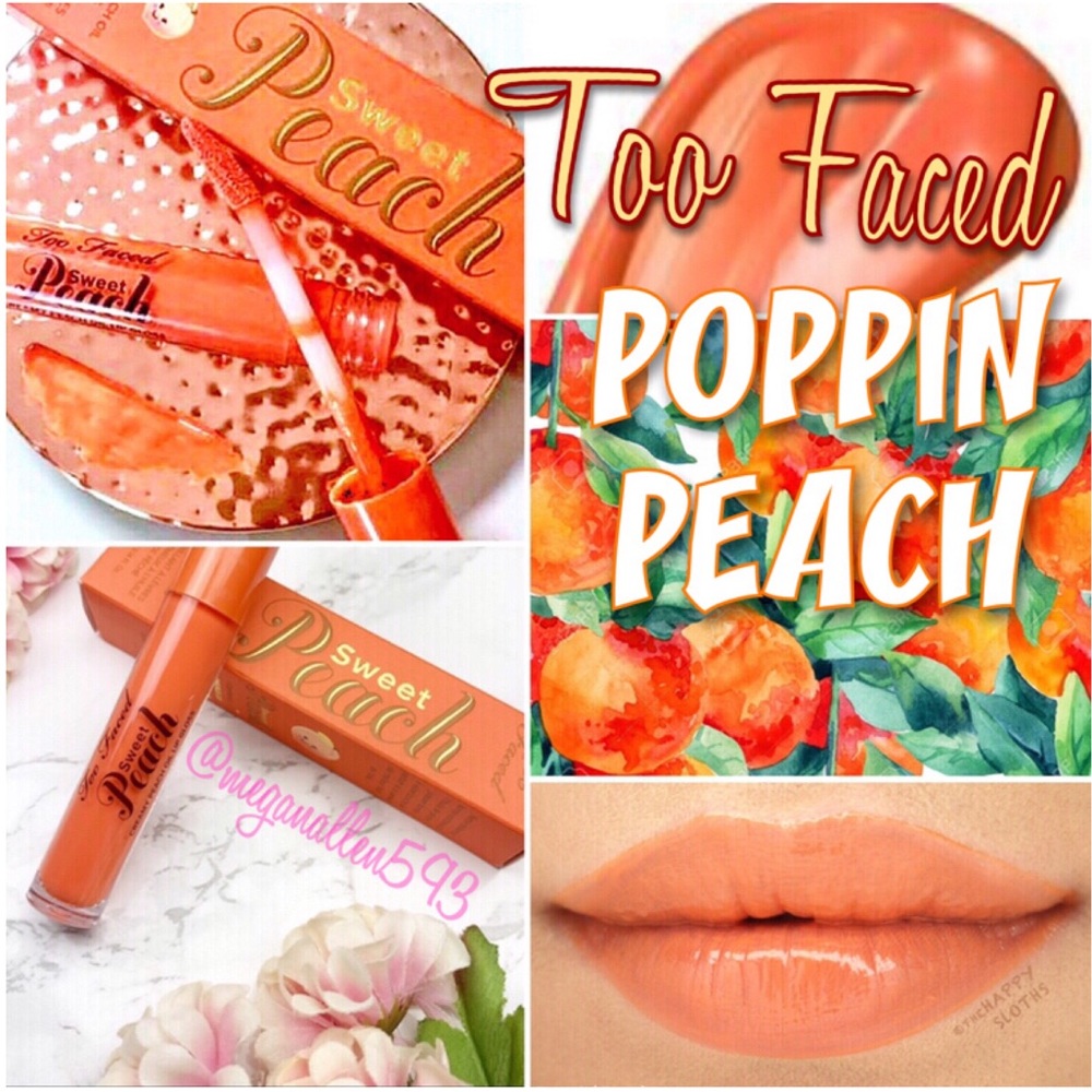 SOLD🍑Too Faced Sweet Peach Gloss, Poppin Peach - Picture 2 of 8